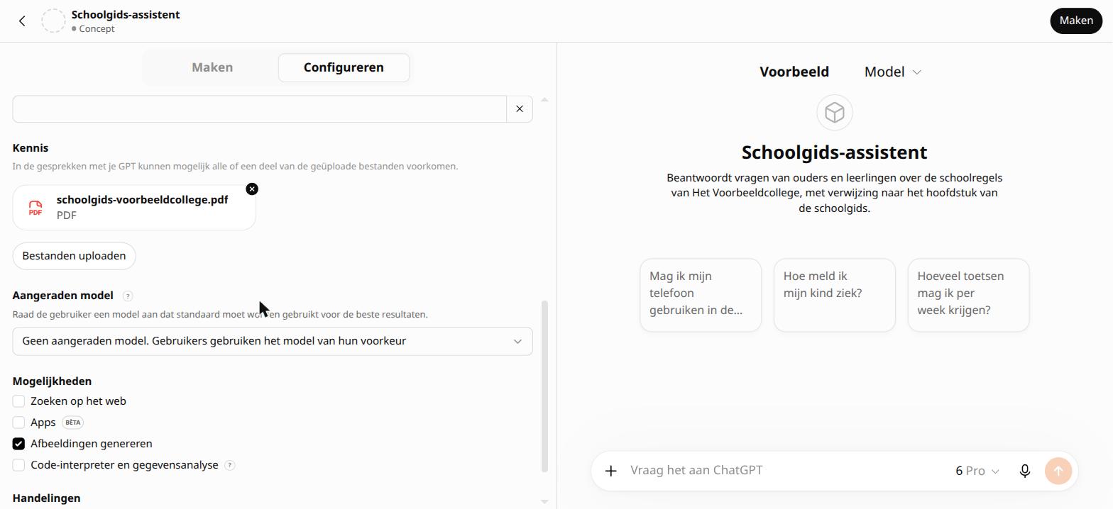 Kennis met de schoolgids, het aangeraden model en de mogelijkheden
