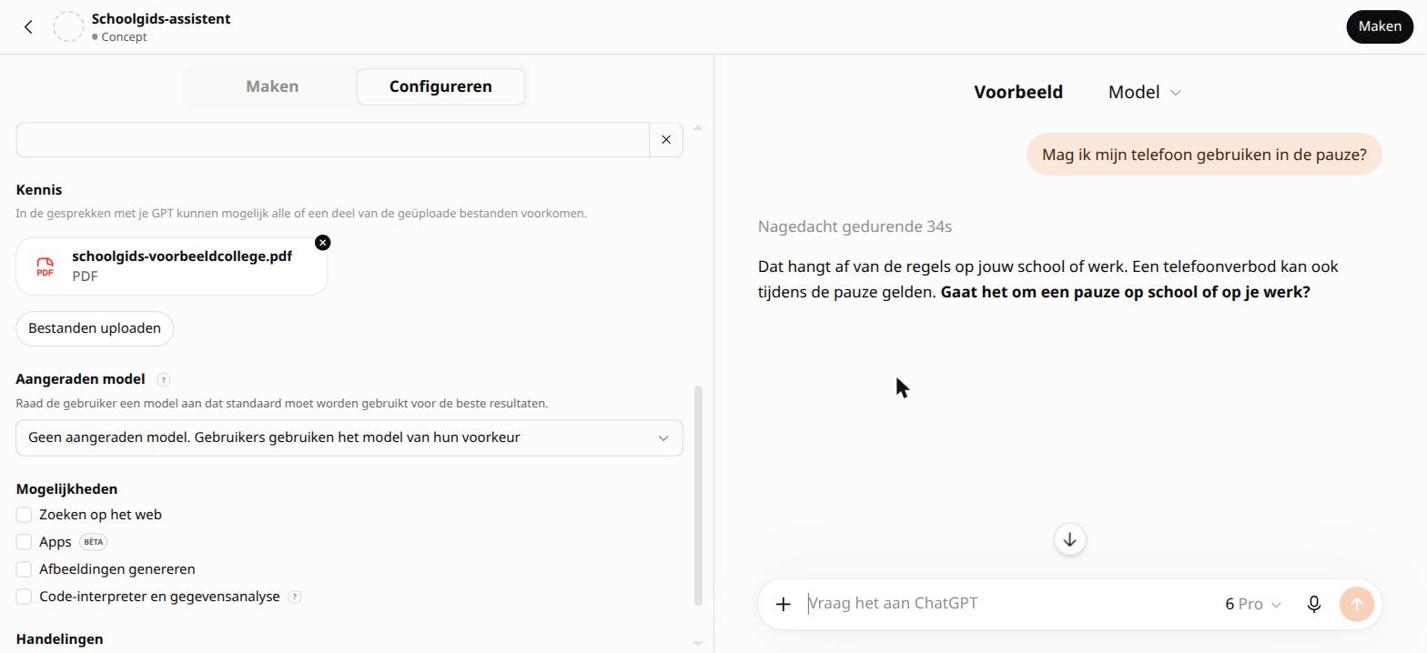 Het zware model sloeg de schoolgids over