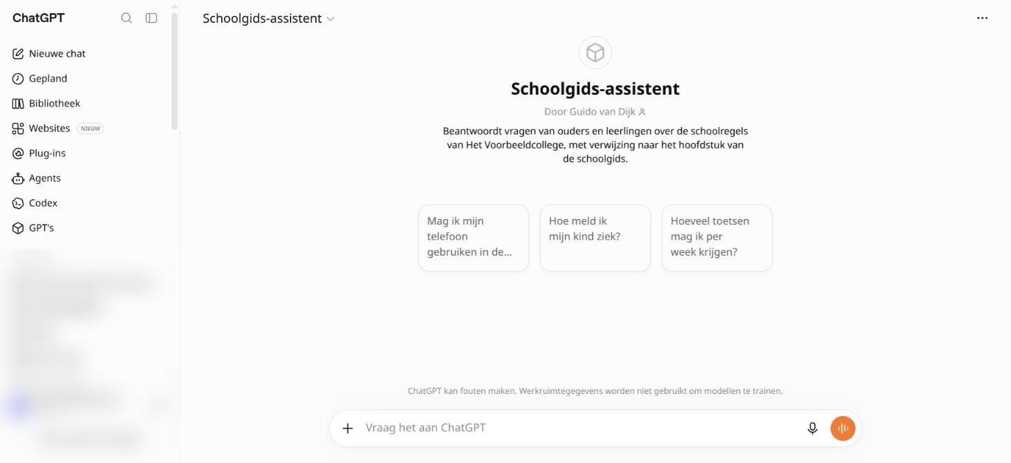 De GPT in de gewone chat
