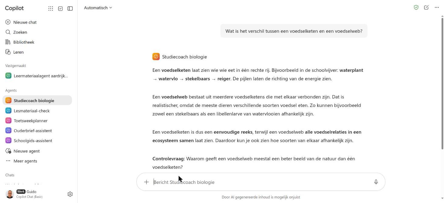 Uitleg uit de lesstof, met controlevraag
