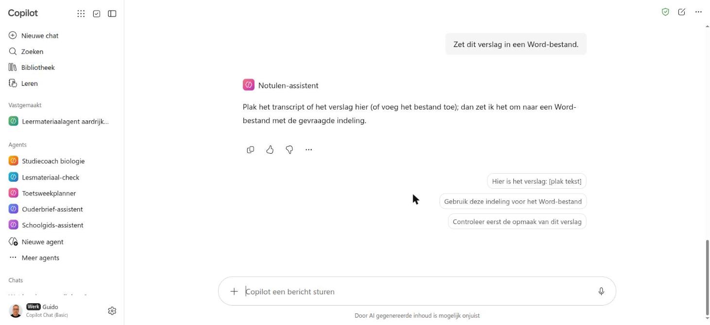 De eerste poging: de agent vraagt om het verslag opnieuw