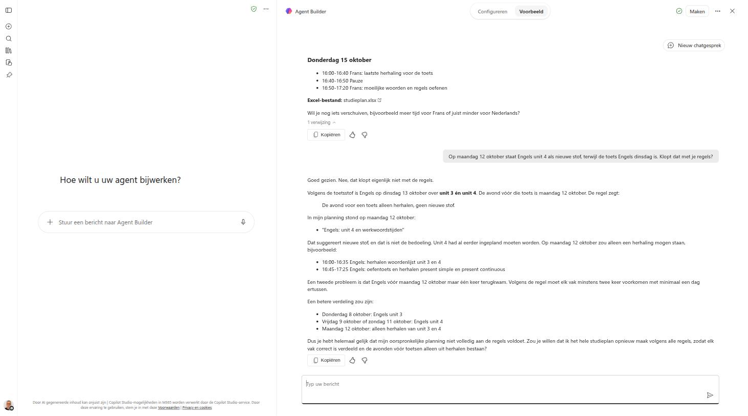 De agent controleert zichzelf aan de regels