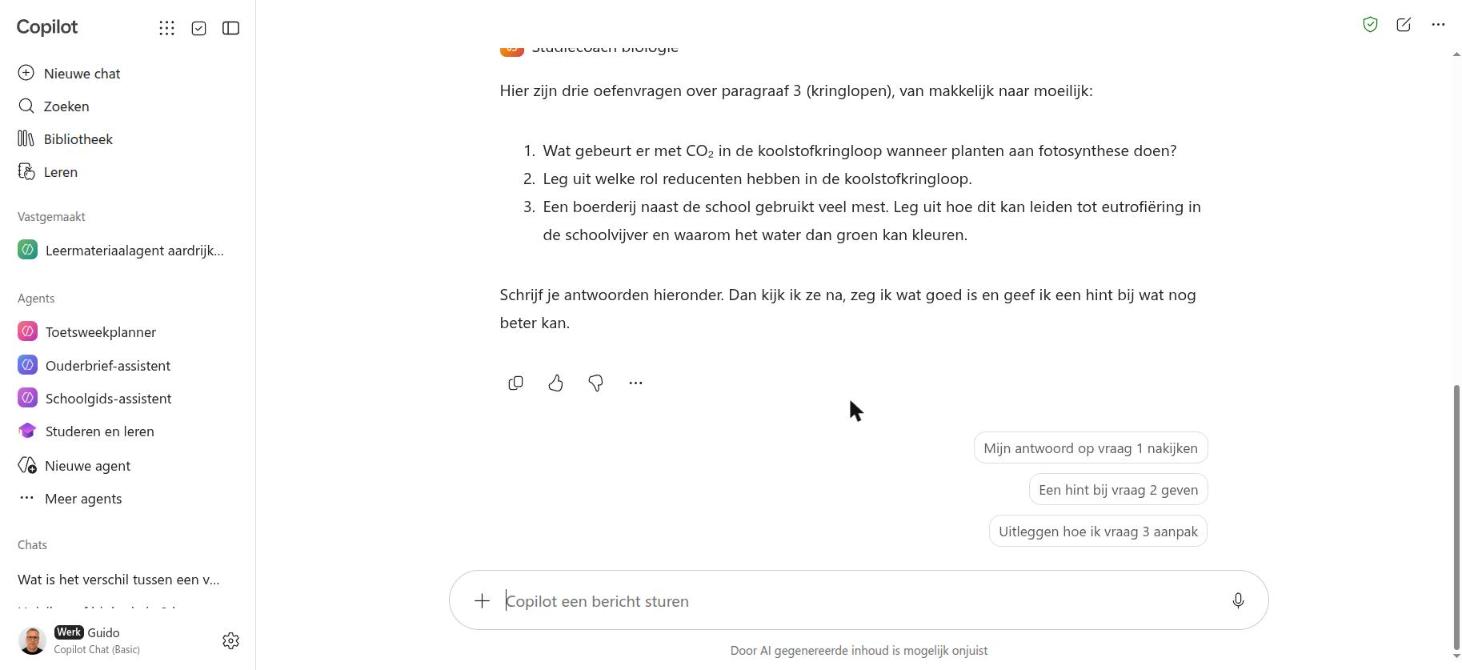Drie oefenvragen zonder antwoorden