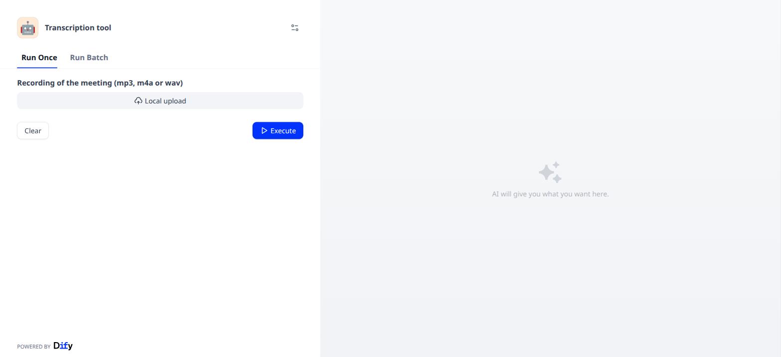 The web app