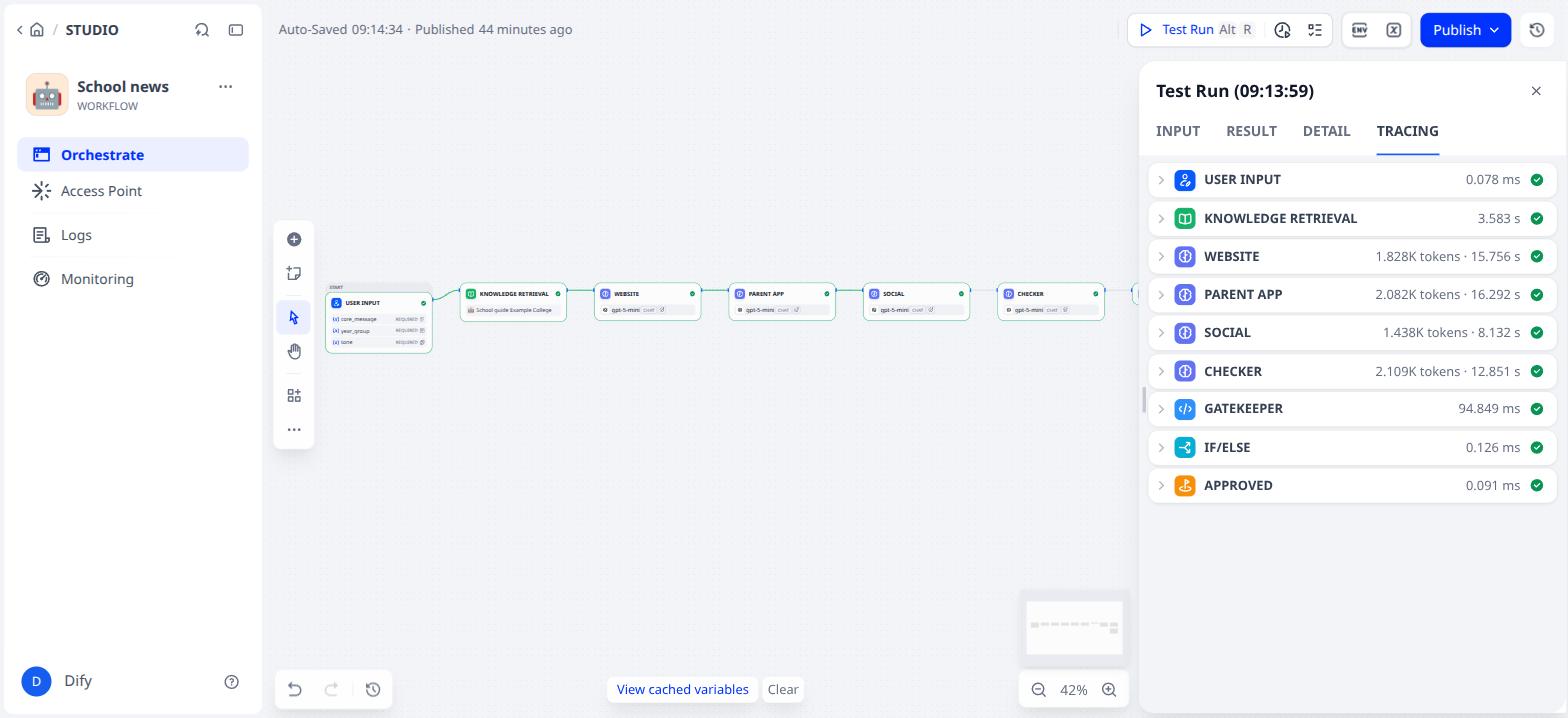 Tracing: every block with its time and tokens