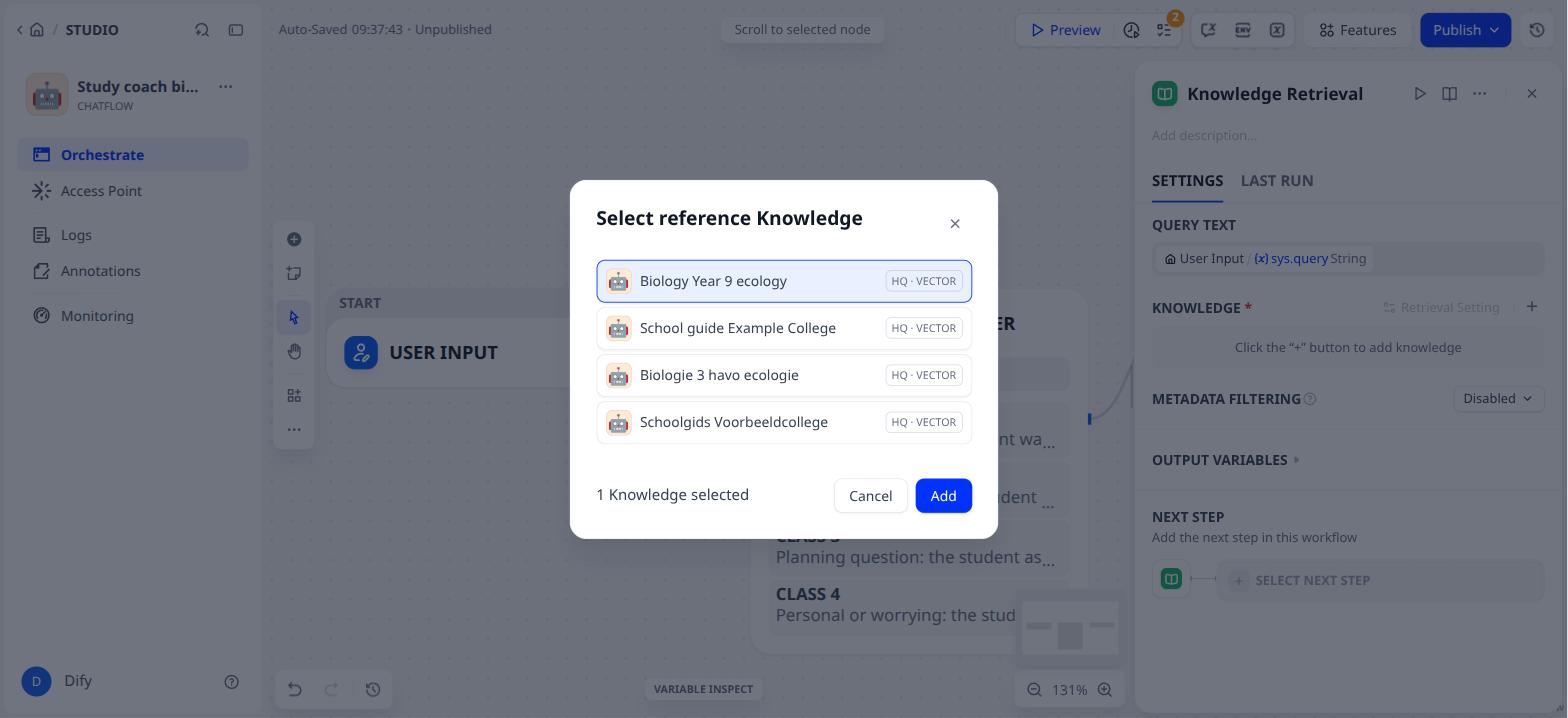 Select reference Knowledge