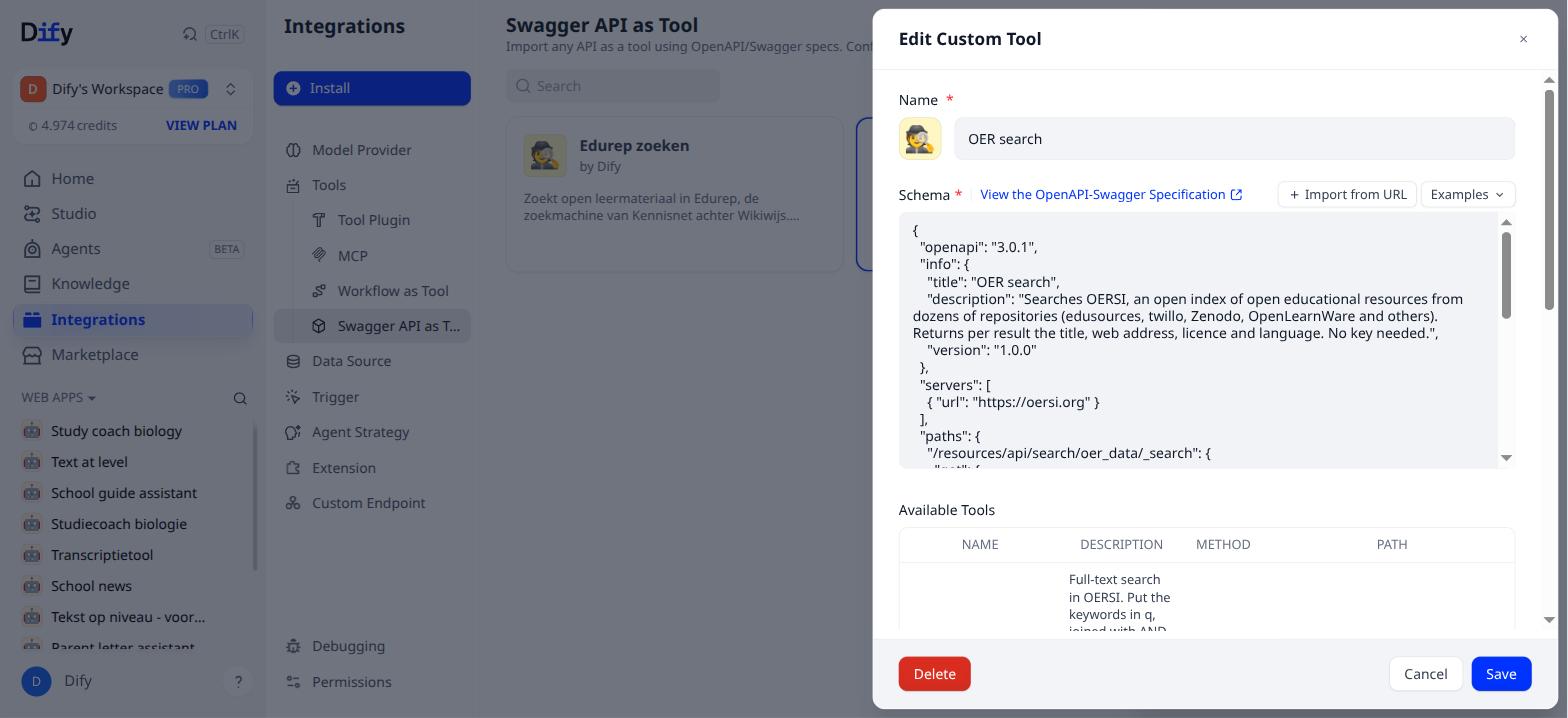 Edit Custom Tool