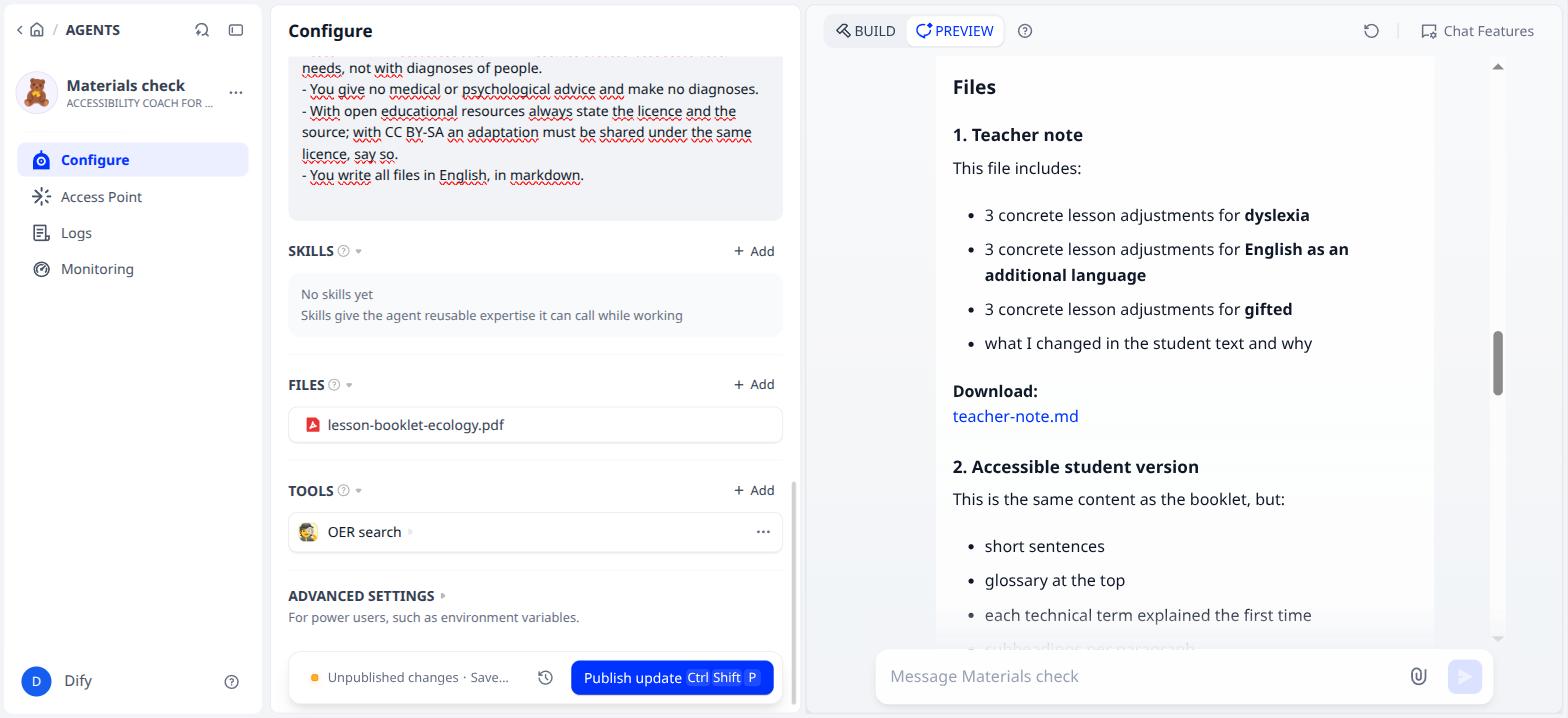 The teacher note
