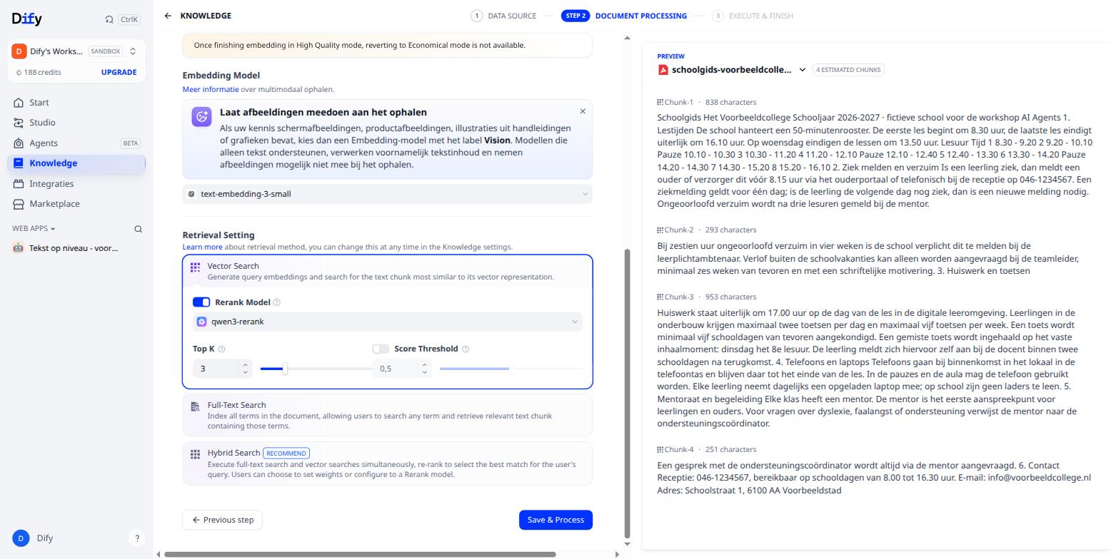 Embedding Model and Retrieval Setting