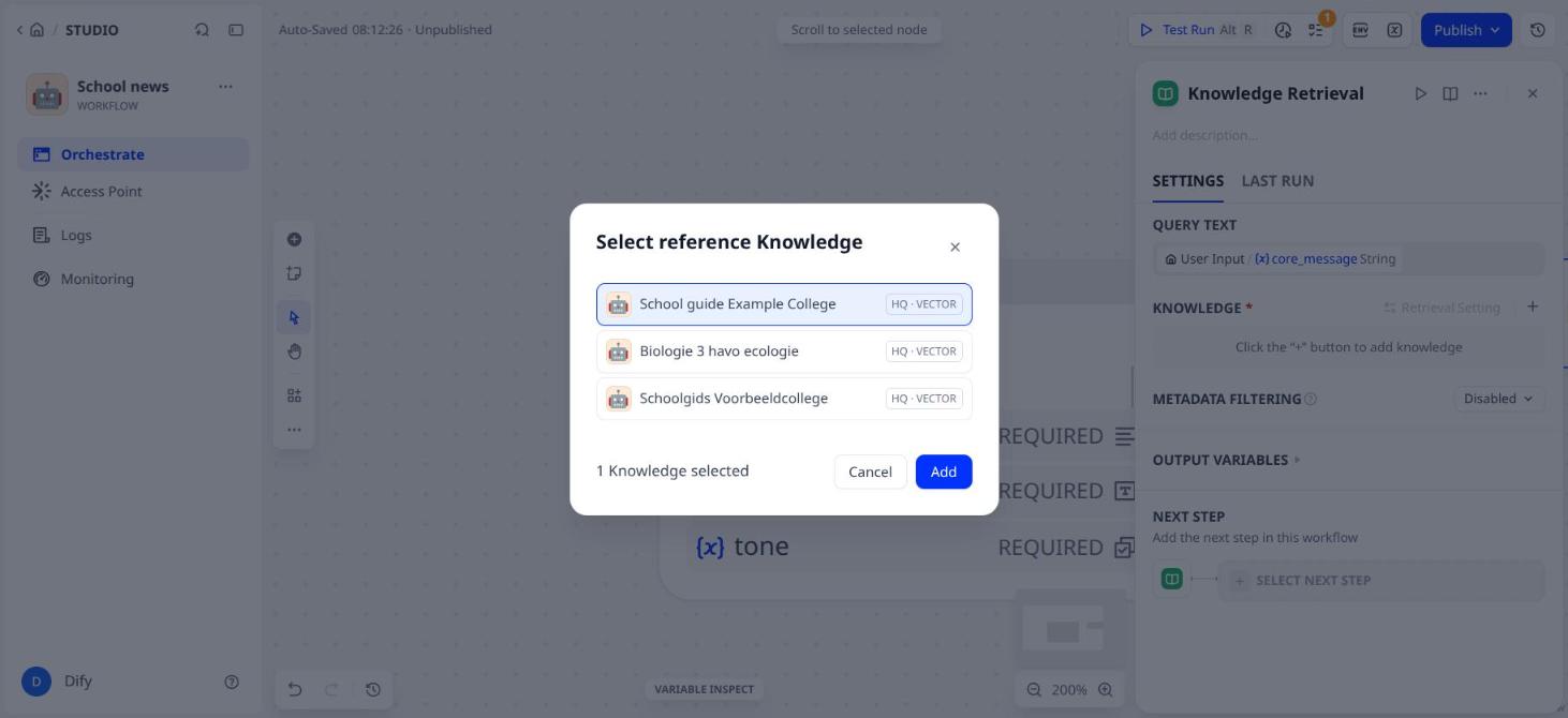 Select reference Knowledge