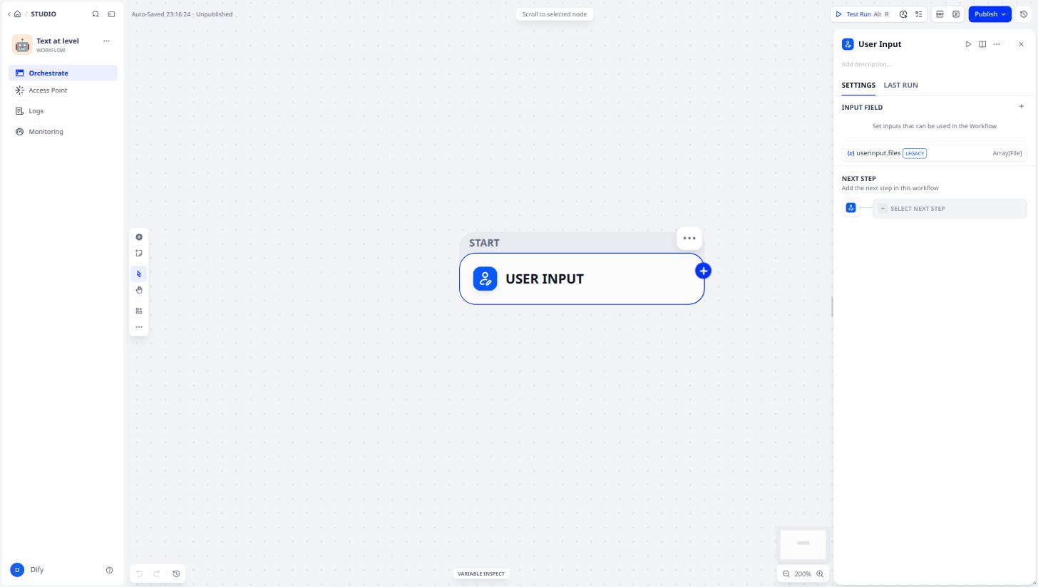 The User Input node