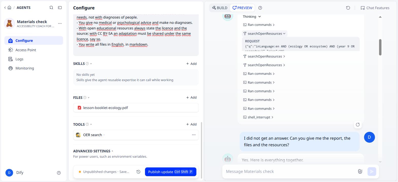 The first search, with the query the agent wrote