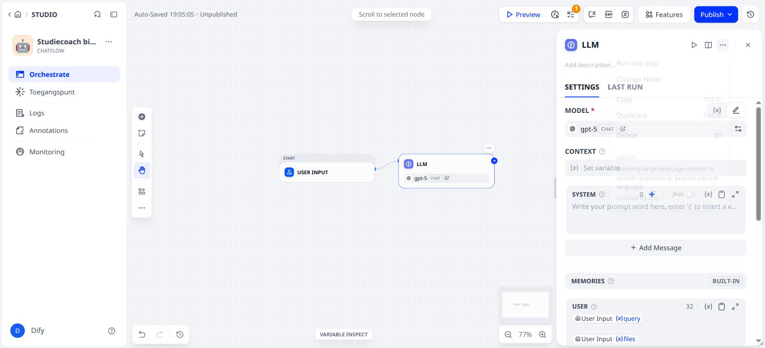 The menu with Delete