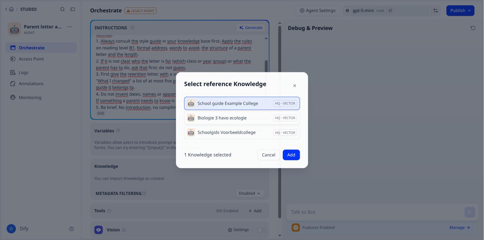 Select reference Knowledge