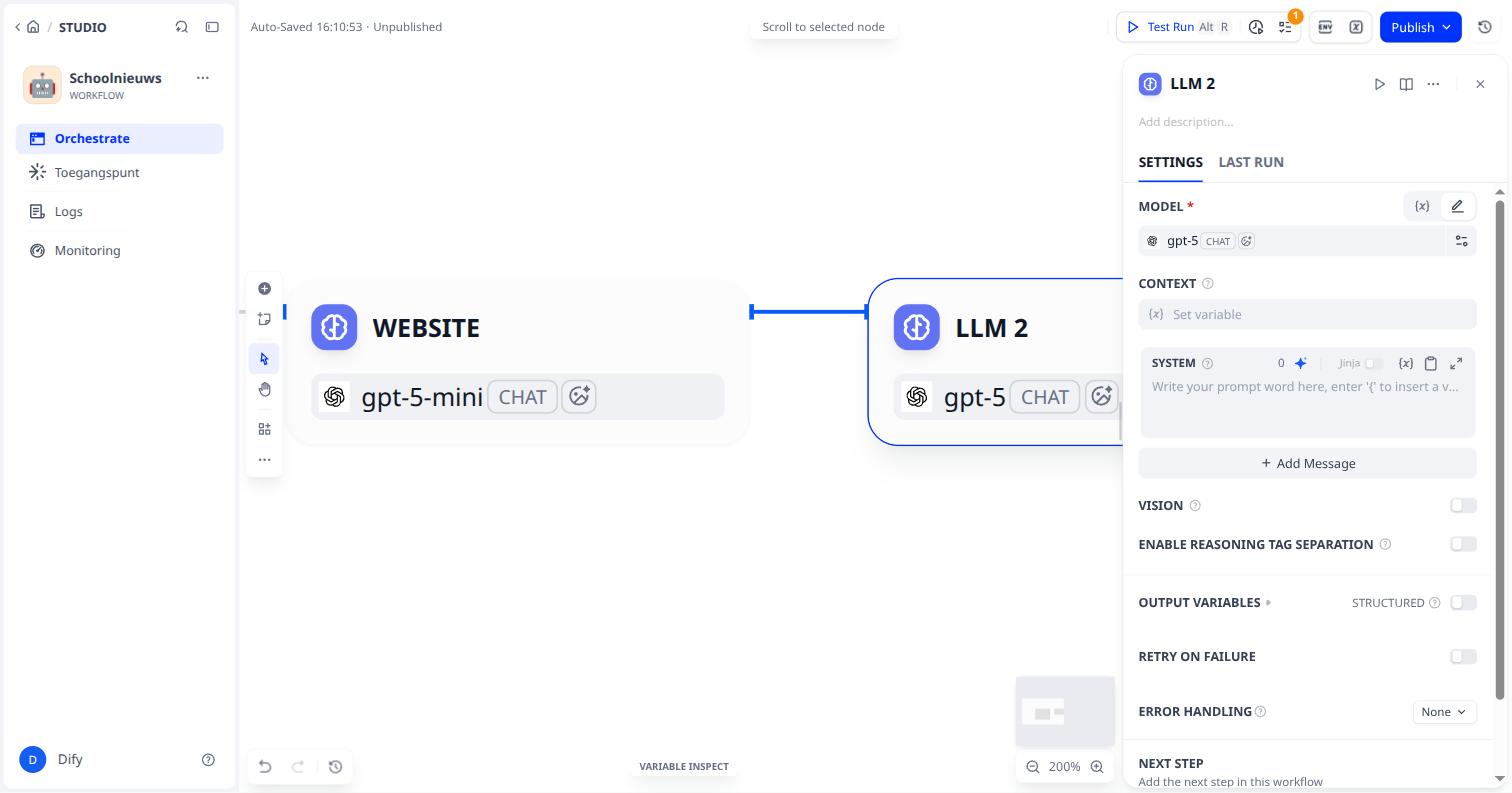 The second LLM block, still empty