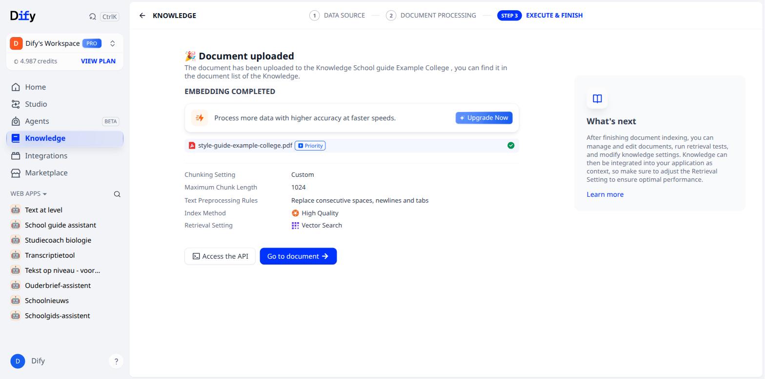 Document uploaded, embedding completed