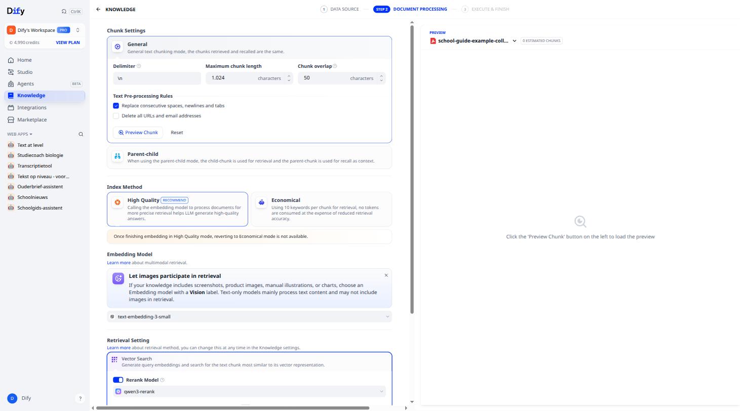 Step 2 of 3: Document Processing