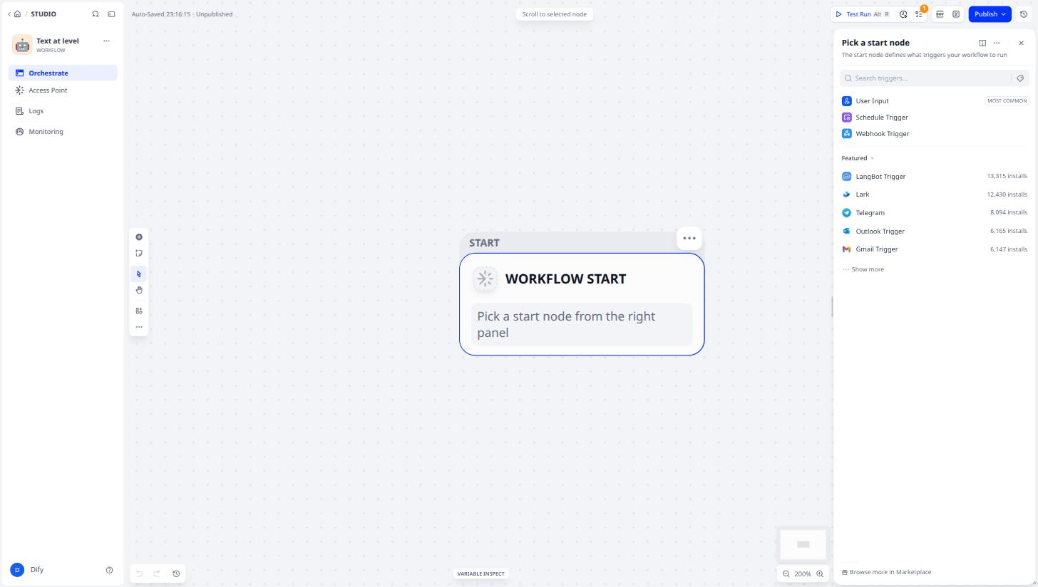 Choosing the start node