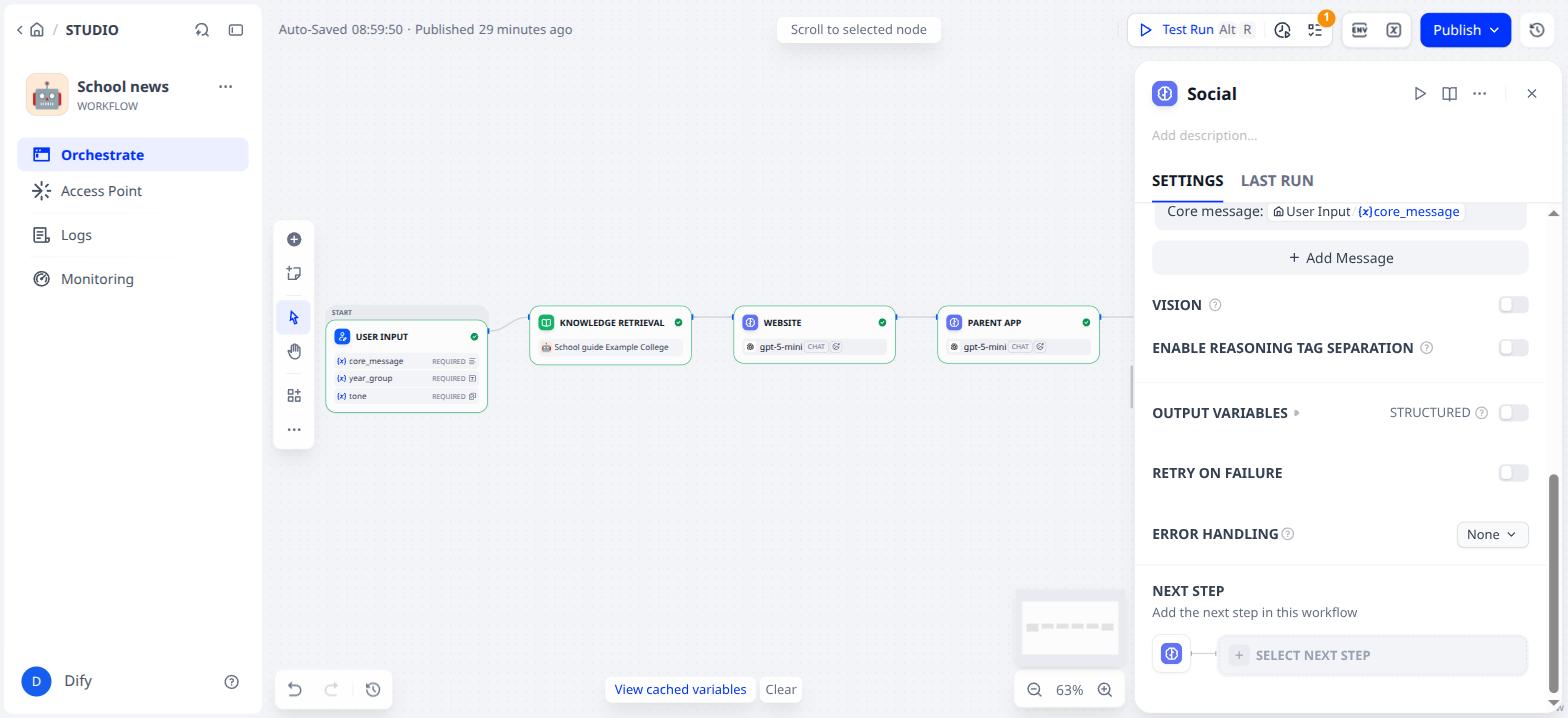Social now has no next step
