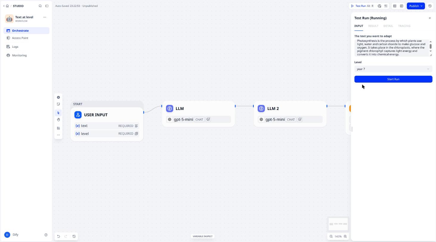 Input filled in