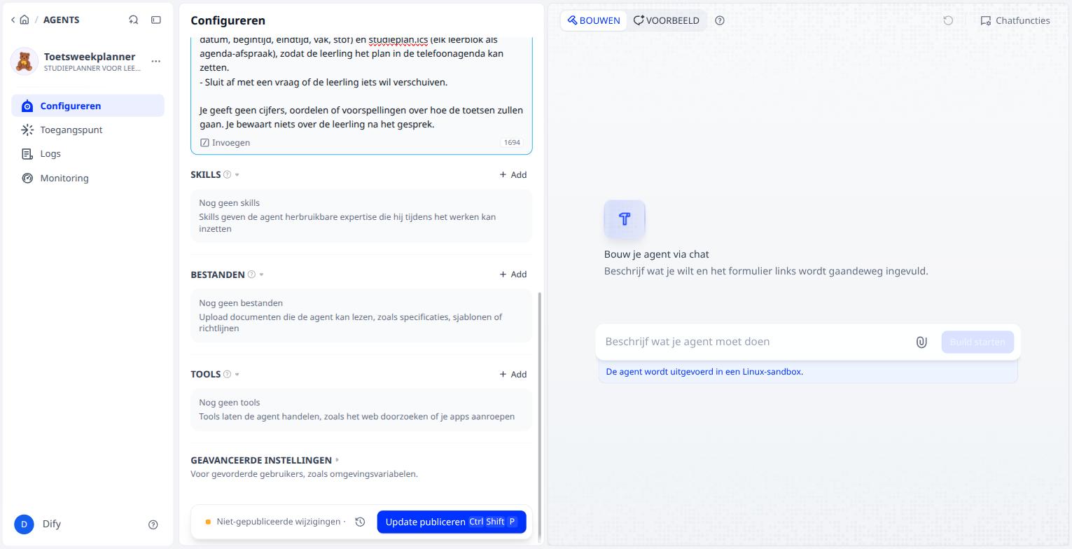 Skills, bestanden en tools, nog leeg