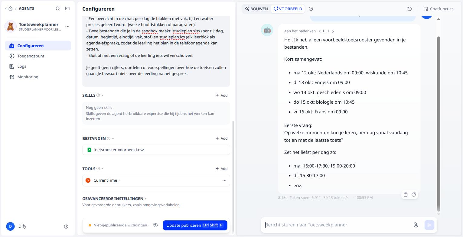 Het eerste antwoord: rooster samengevat, eerste vraag