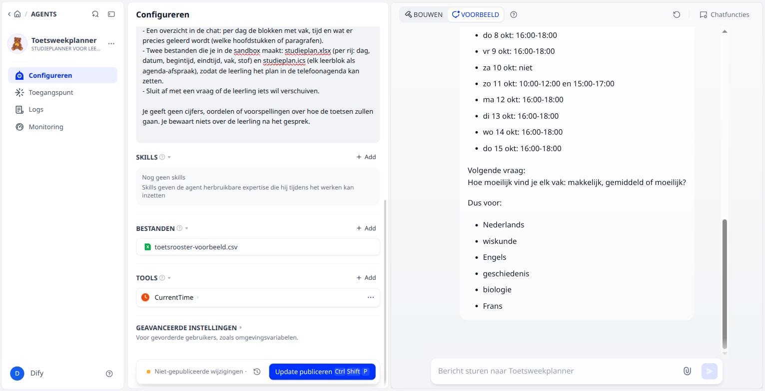 Het tweede antwoord: leermomenten herhaald, vraag over de vakken