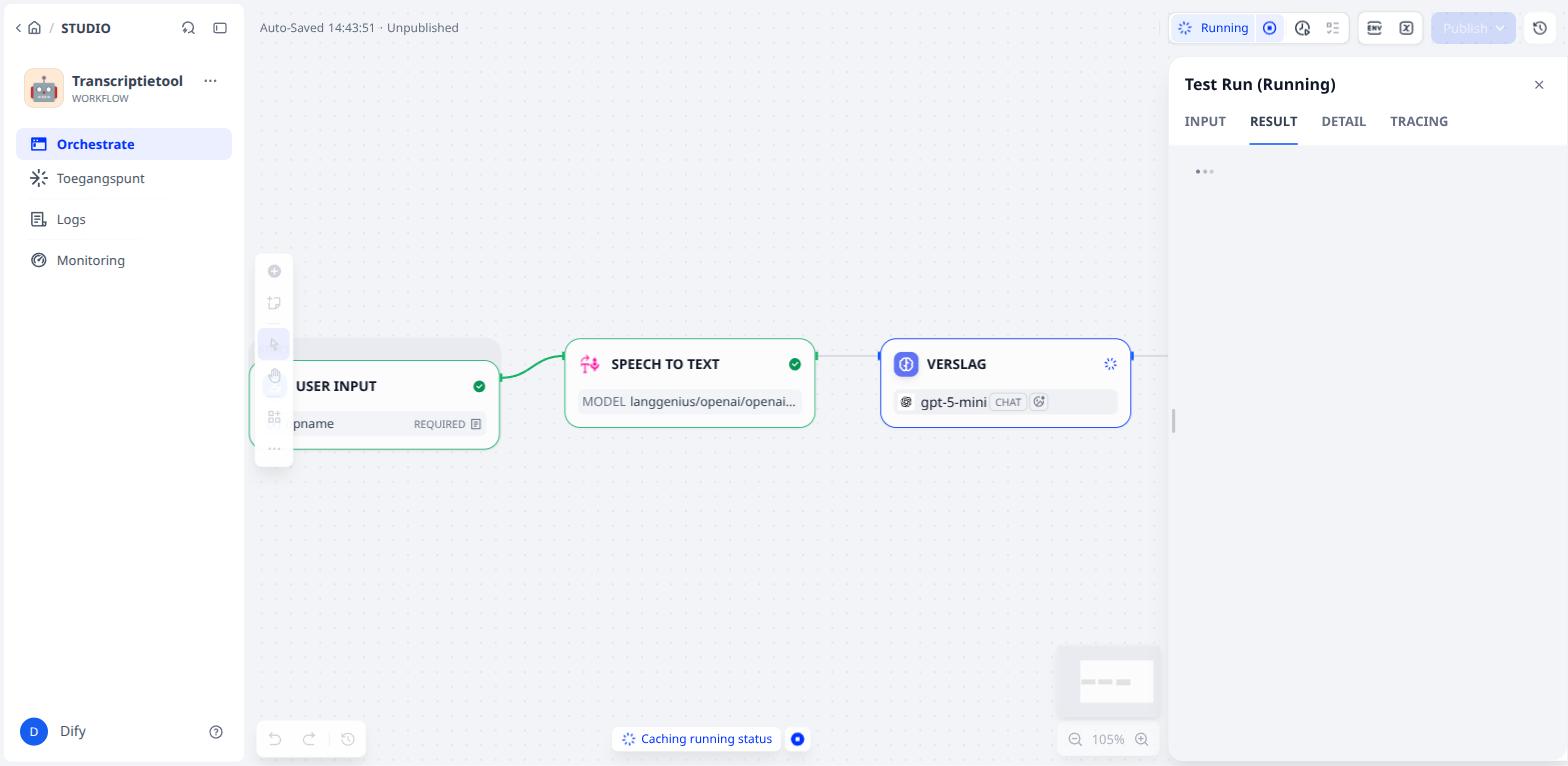 De Verslag-node schrijft