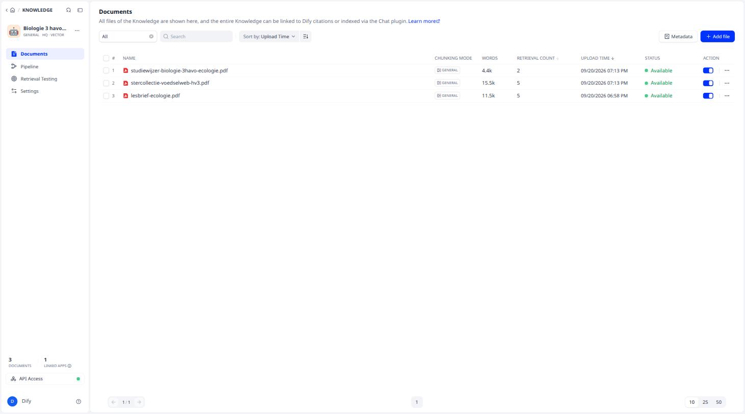 Drie documenten, allemaal Available