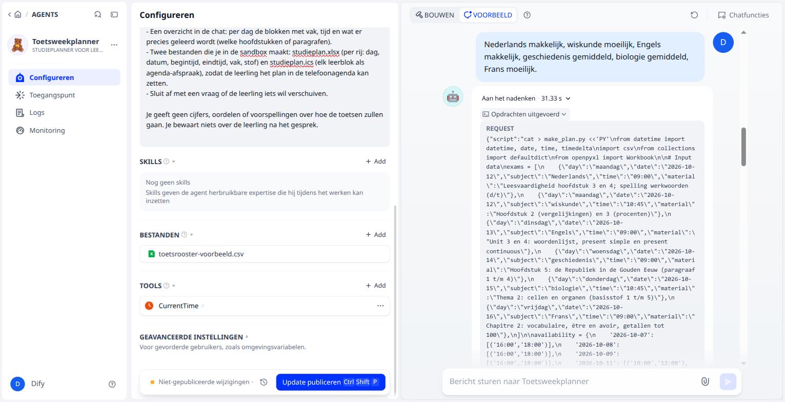 De opdracht die de agent uitvoerde: een Python-script