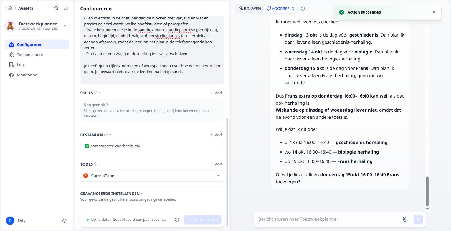 De agent is gepubliceerd