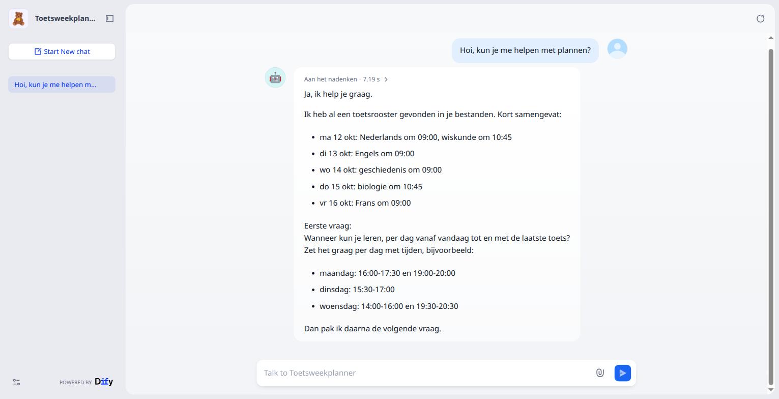 Het gesprek in de webapp