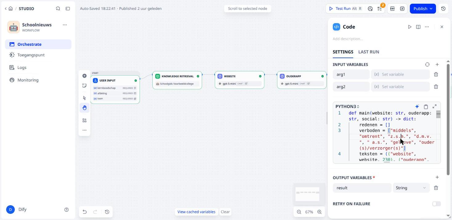 De code staat erin
