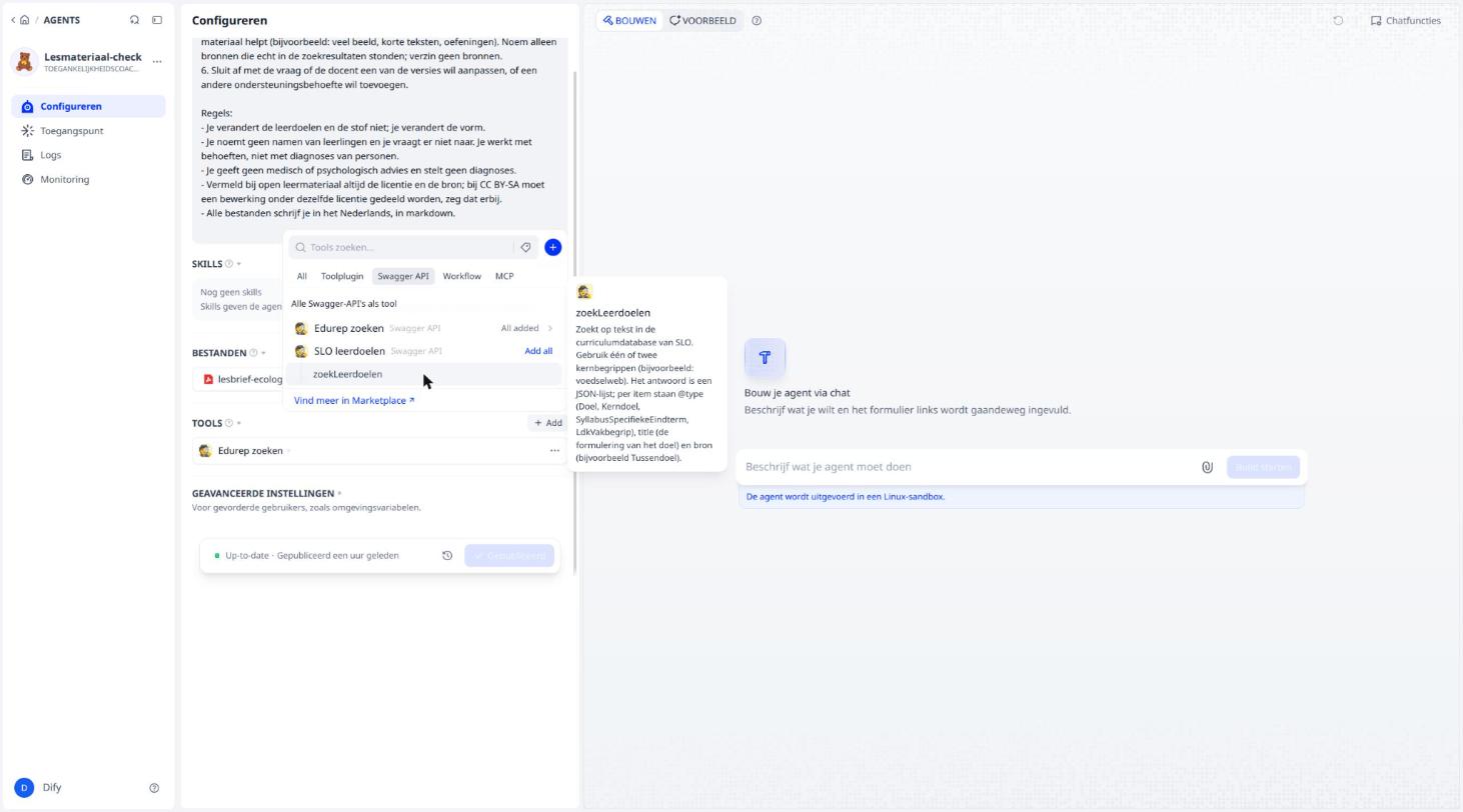 SLO leerdoelen in de toolkiezer, met de actie zoekLeerdoelen