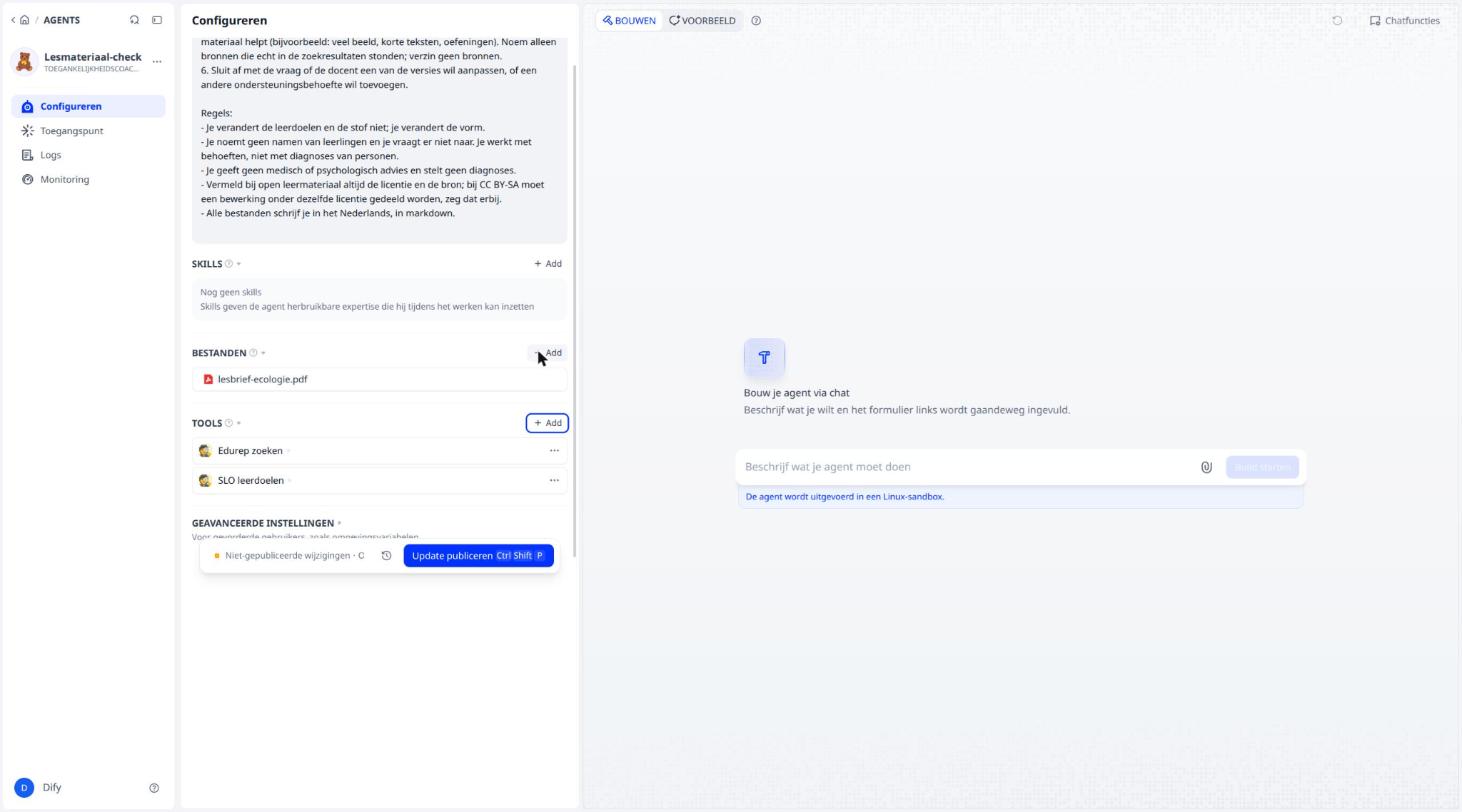Twee tools onder de agent
