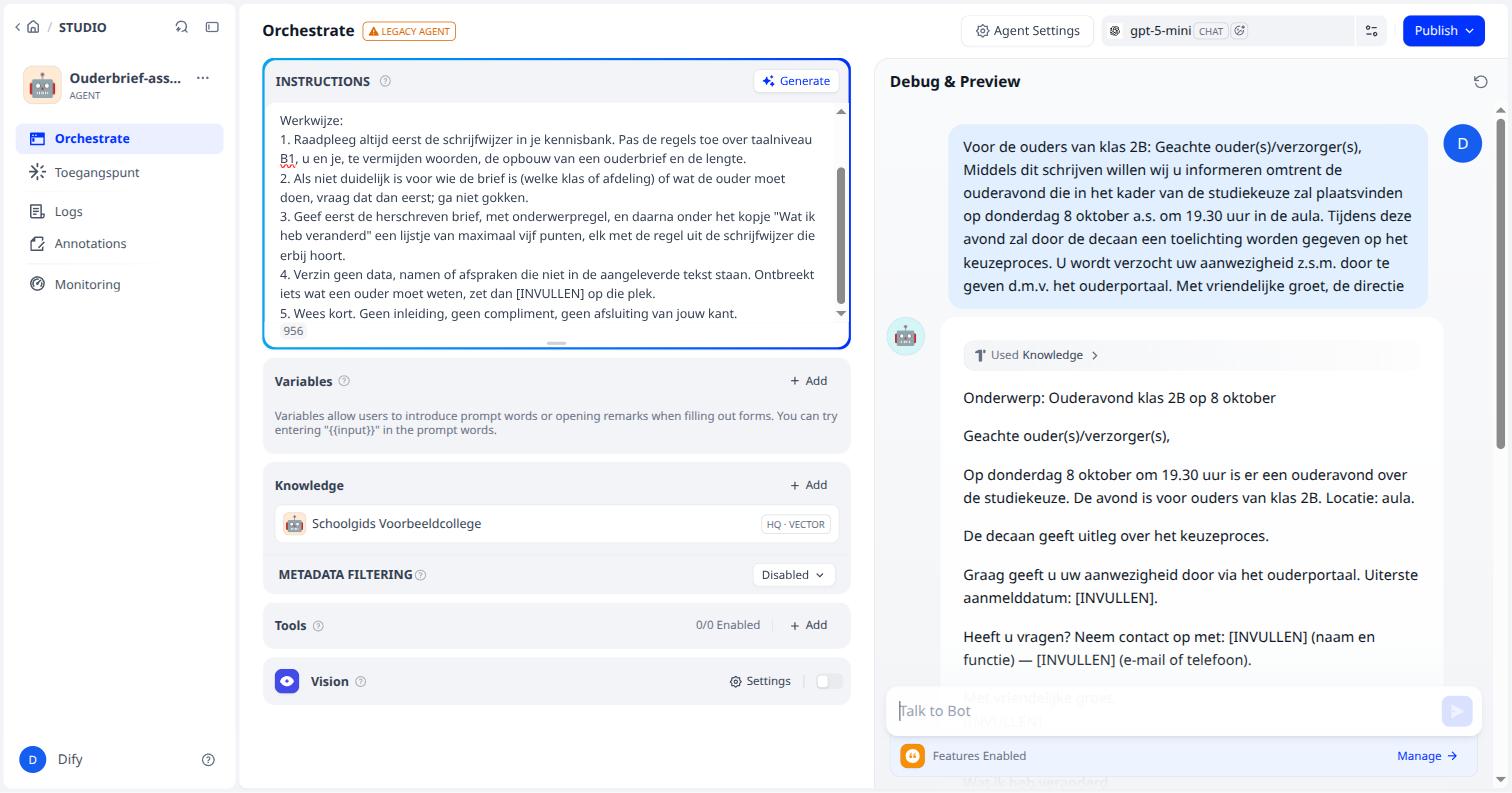 Het antwoord: de herschreven brief met onderwerpregel