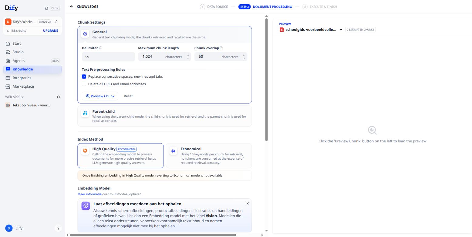 Stap 2 van 3: Document Processing