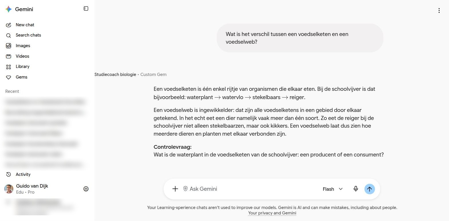 Uitleg uit de lesbrief, met controlevraag