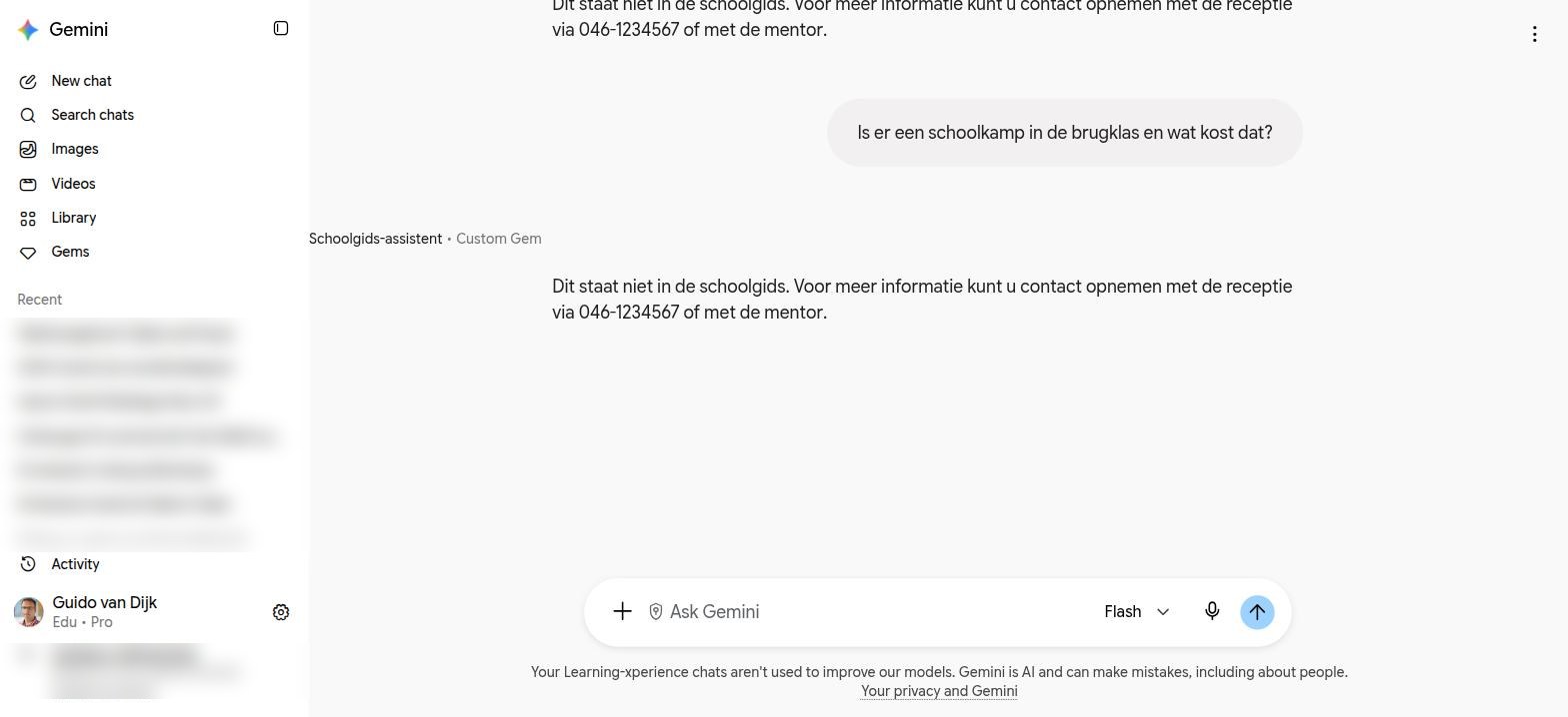 Een vraag buiten de schoolgids: doorverwijzen
