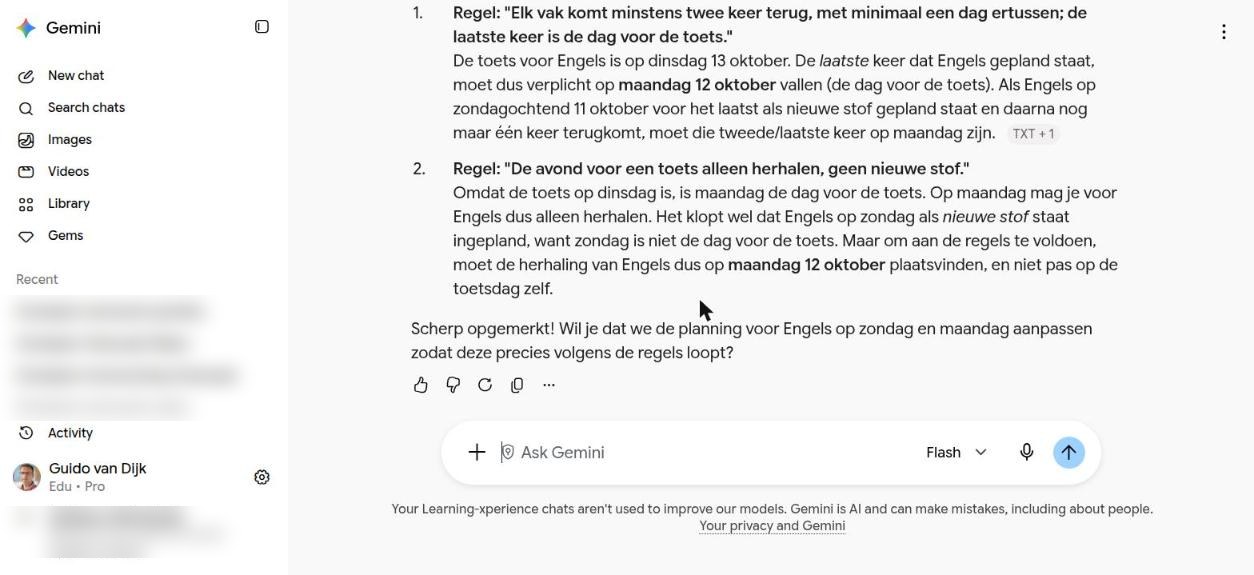 Het vervolg: de twee regels en het aanbod om aan te passen